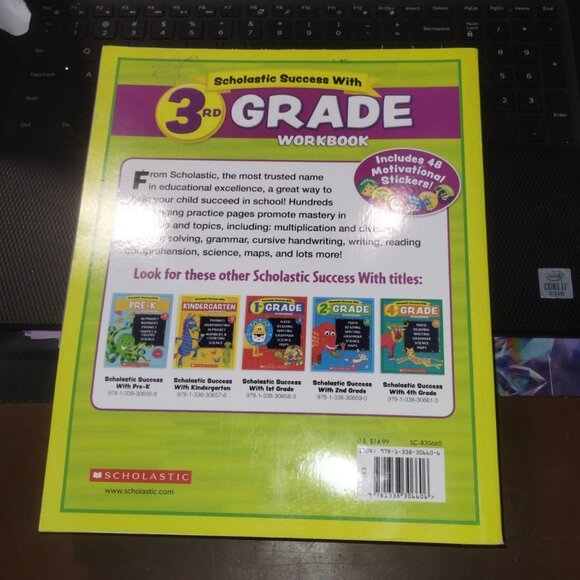 3RD GRADE SCHOLASTIC WORKBOOK -- NEW -- ALL SUBJECTS--#22 - Picture 2 of 5